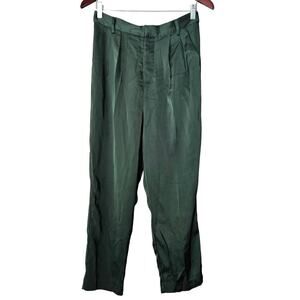 Jason Wu Women Pants Medium Green Satin Dressy Lounge